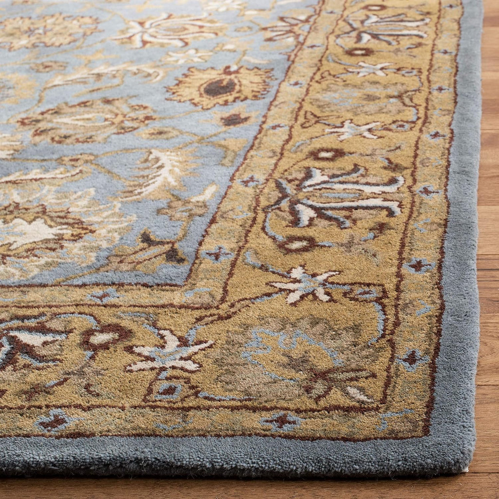 Heritage X-Large Area Rug - 12' x 15', Blue & Gold, Handmade Traditional Oriental Wool