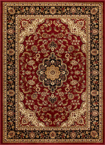 Barclay Collection Medallion Kashan Red Area Rugs - Stain & Fade Resistant - Perfect Red Rug, or