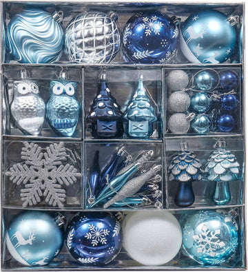 Christmas Tree Decorations Ball Ornaments Set - Set of 80