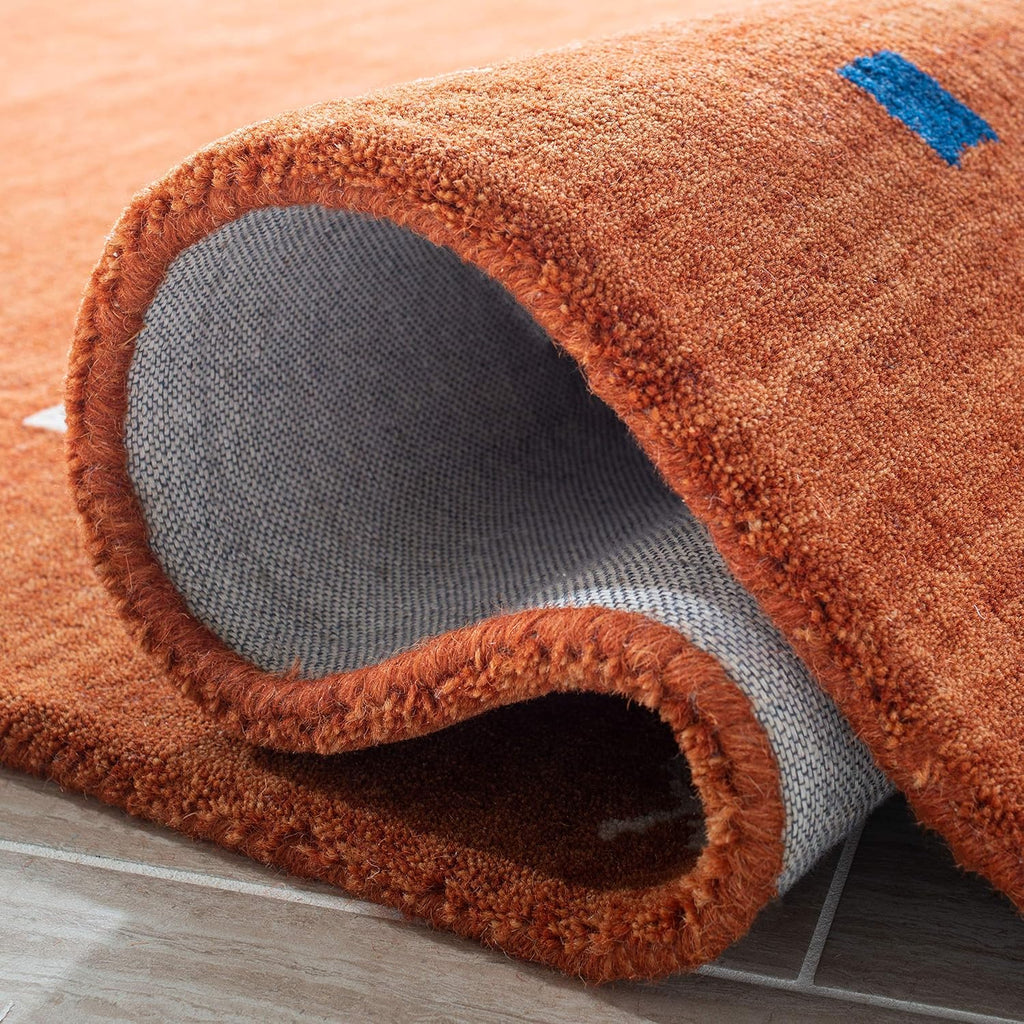 Area Rug 8x10 - Himalaya - Large - Rust, Handmade Wool