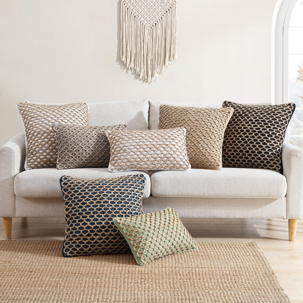 Jada 2 Pc Decorative Throw Pillow Covers, Pillow Insert not Included, Premium Woven Design, Living Room Décor, (2)