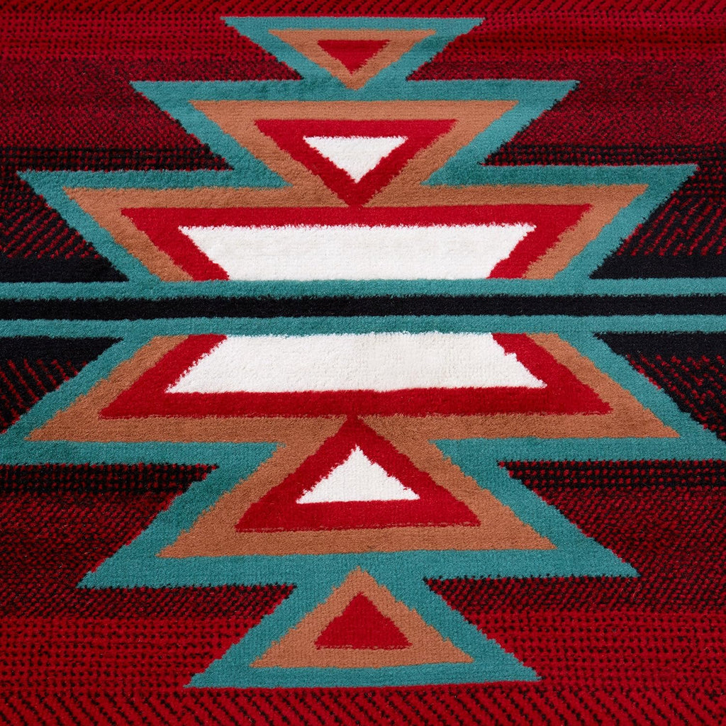 Dynamix Premium Sagrada Southwestern Geometric Area Rug, Black/Red