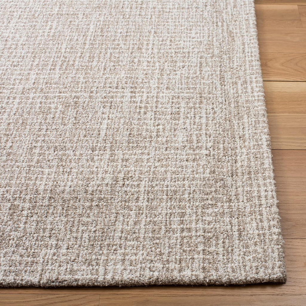 Abstract X-Large Area Rug - 11' x 15', Ivory & Grey, Handmade Wool