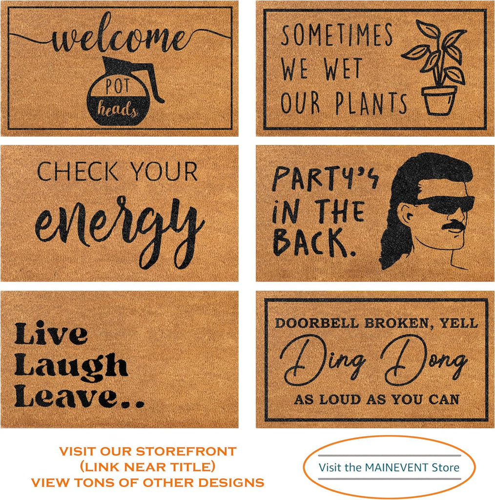 Live Laugh Leave Welcome Mat Outdoor 30x17 Inch, Funny Front Door Mat Coir | Funny Home Decor, Conversation Starter