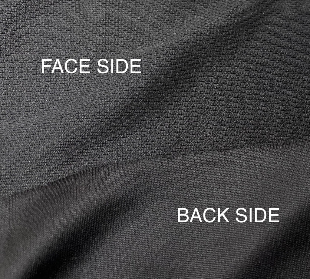 Birdseye/Mock Mesh/Flat Back/Eyelet Mesh/Pique Sports Athletic Knit Fabric 100% Polyester by The Yard (Black, 60 Yard