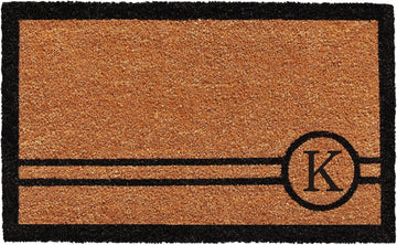 153071830K Chelsea Monogram Doormat 18" x 30", Letter K