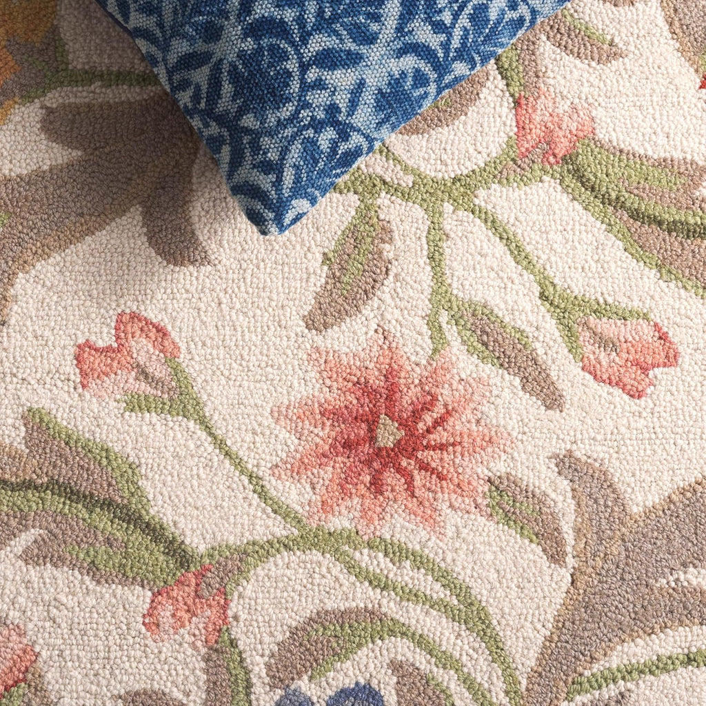 Chelsea Area Rug - 10' x 14', Ivory, Hand-Hooked French Country Wool