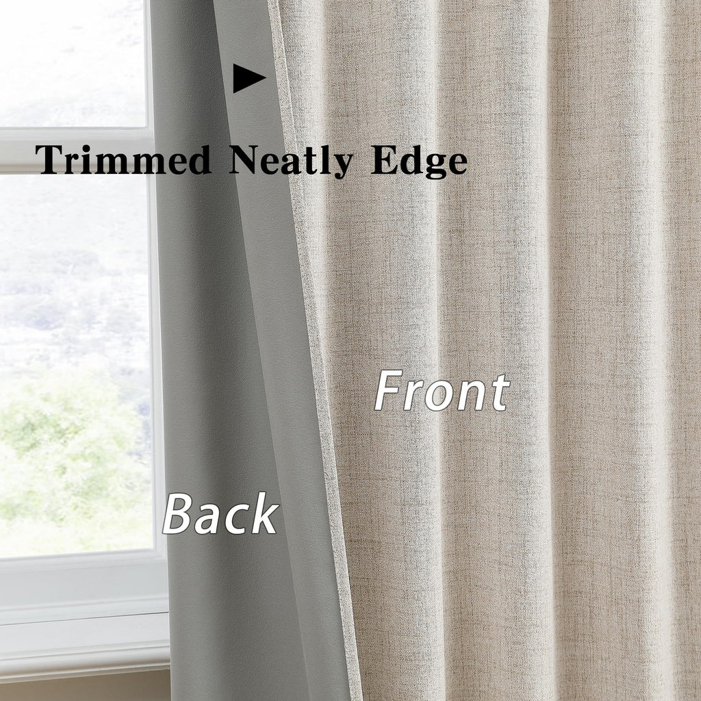 Extra Long Blackout Curtains 130 Inches Long, Custom Length High Ceiling Tall Draperies for Large Windows Living Room
