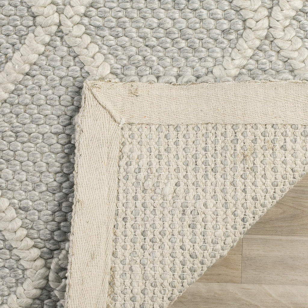 Natura X-Large Area Rug - 12' x 15', Silver & Ivory, Handmade Wool & Viscose