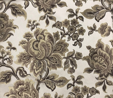 Luxurious Premium Jacquard Floral Design Furnishing Fabric for Upholstery, Window Treatments, Craft - Width 54 inches
