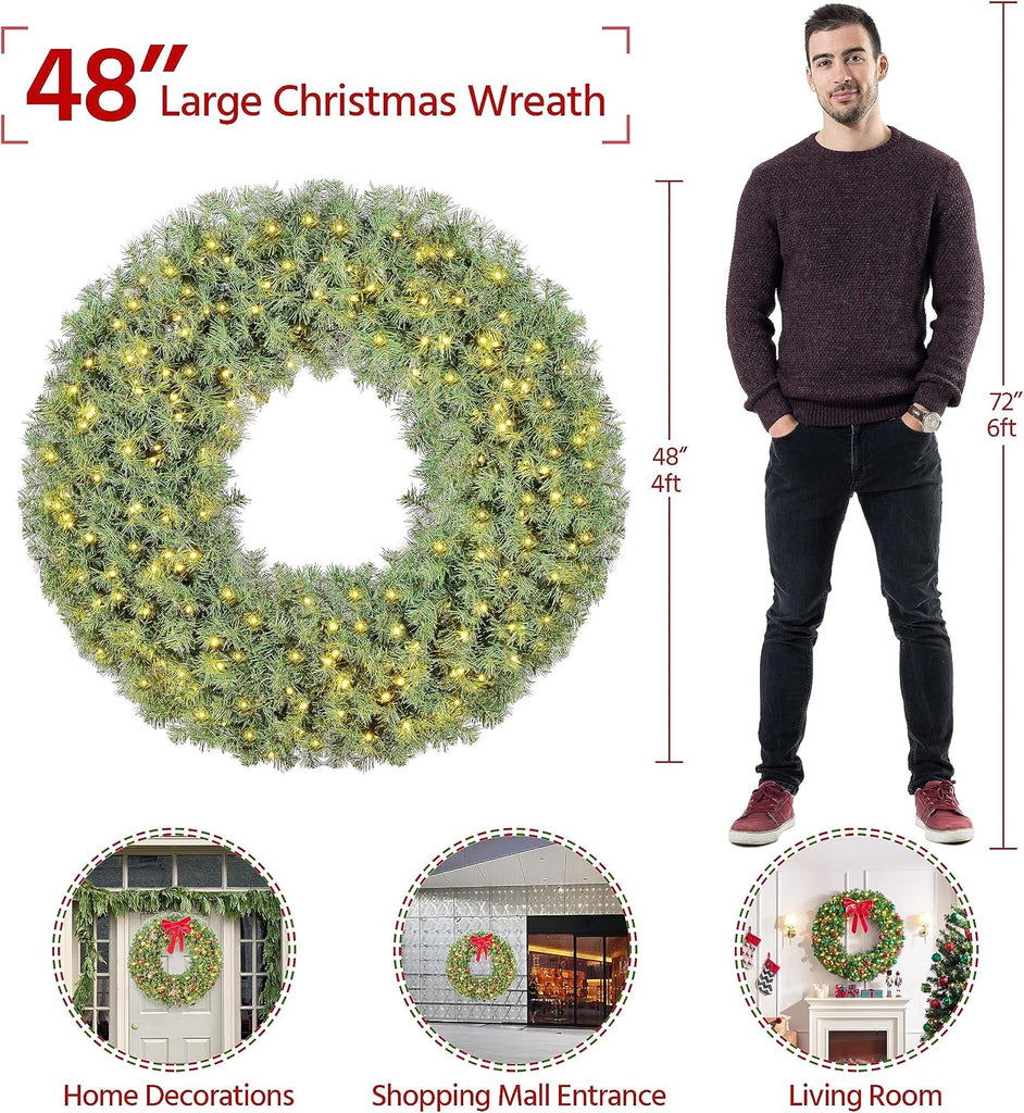 48in Large Artificial Christmas Wreath