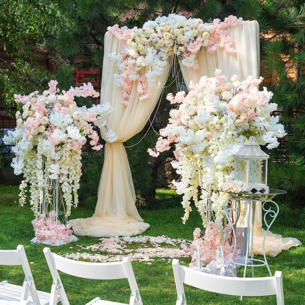 Cherry Blossom Garland Artificial Cherry Flower Vines 10 Pack Hanging Silk Flowers Garland Wedding Garden Party Arch