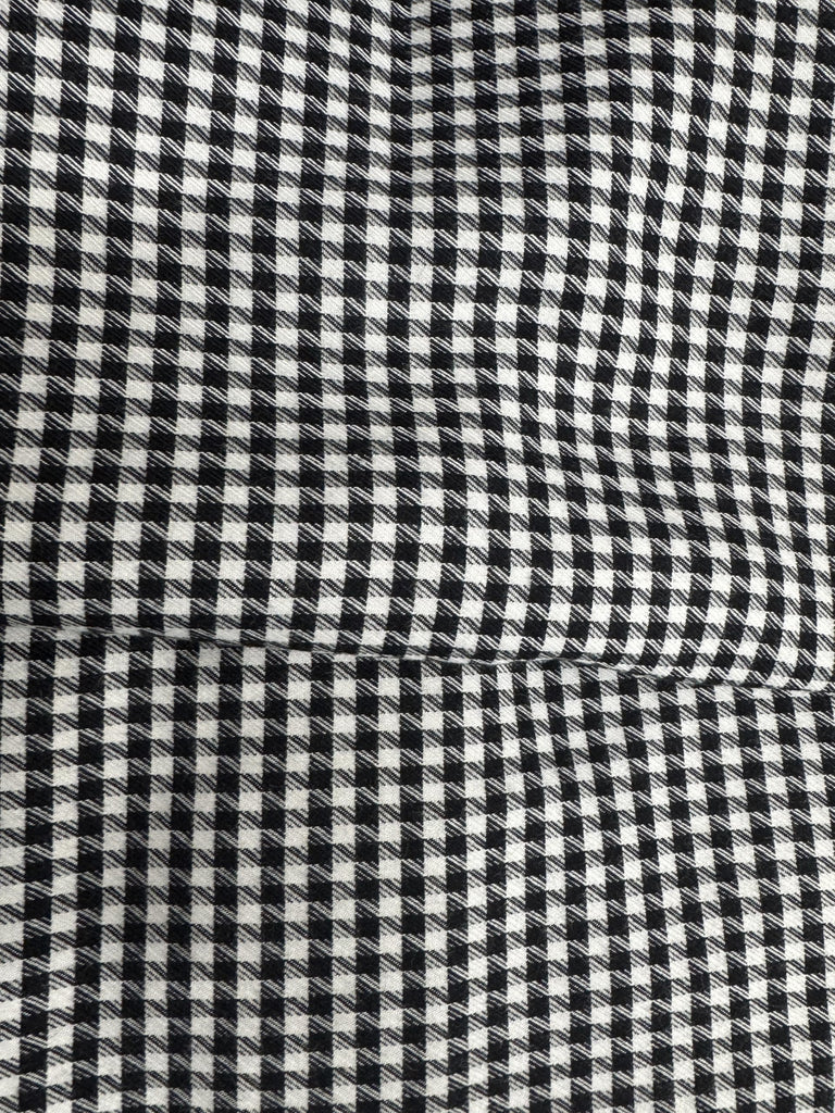 Houndstooth Black/White, Rayon Polyester Fabric, 54" Wide by The Yard