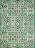 Patio Country Danica Transitional Geometric Indoor/Outdoor Area Rug, Green/Beige, 5'2"x7'2"