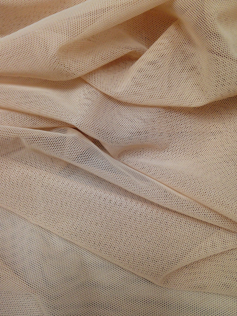 Small Micro Hole See Through Stretch Nylon Spandex Mesh Power Net Fabric (Nude)