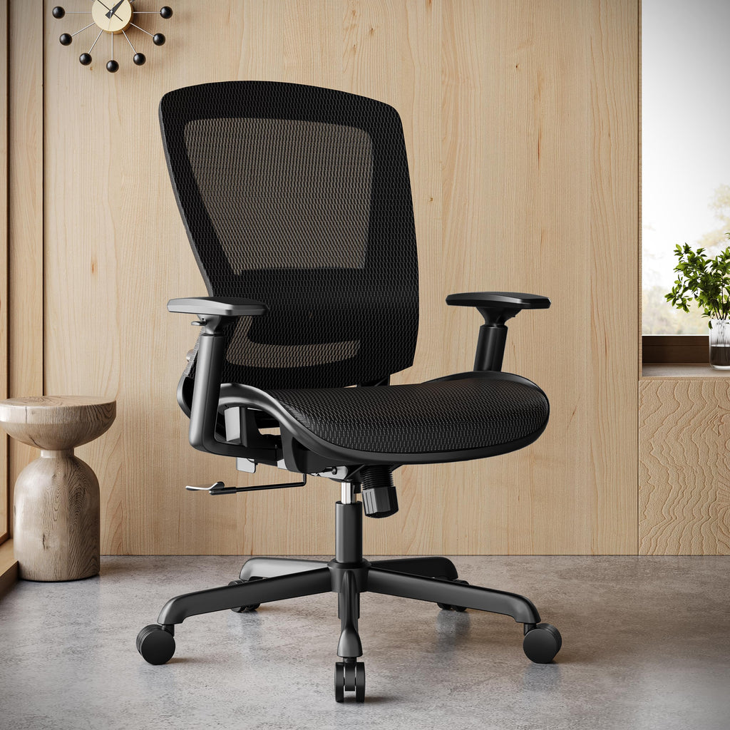 Inspired Aeron Style Ergonomic Mesh Office Chair — Black, Breathable Mesh Seat & Back