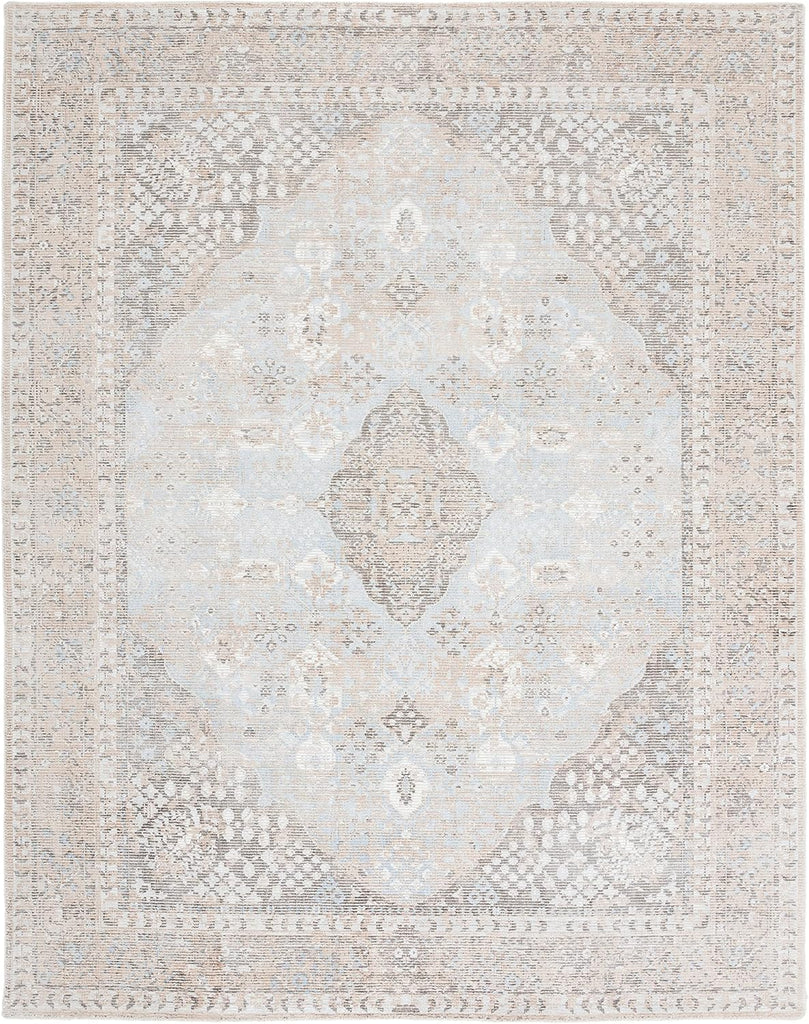 Restoration Vintage Area Rug - 9' x 12', Beige & Sand, Handmade Distressed Wool & Viscose