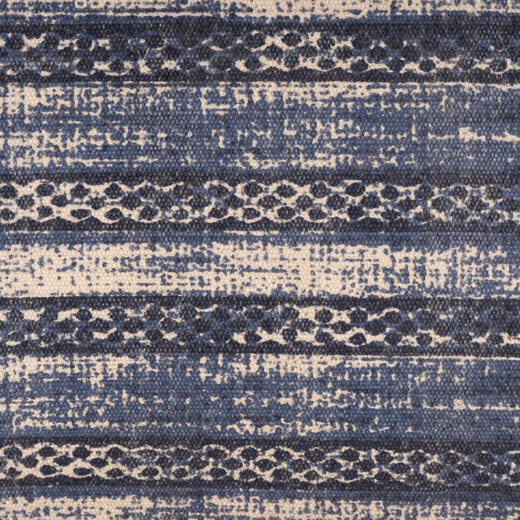 LR Home Blue Upholstered Bench End of Bed | Modern Distressed Accent Bench , or Hallway | 47" L x 16" W x 18" H
