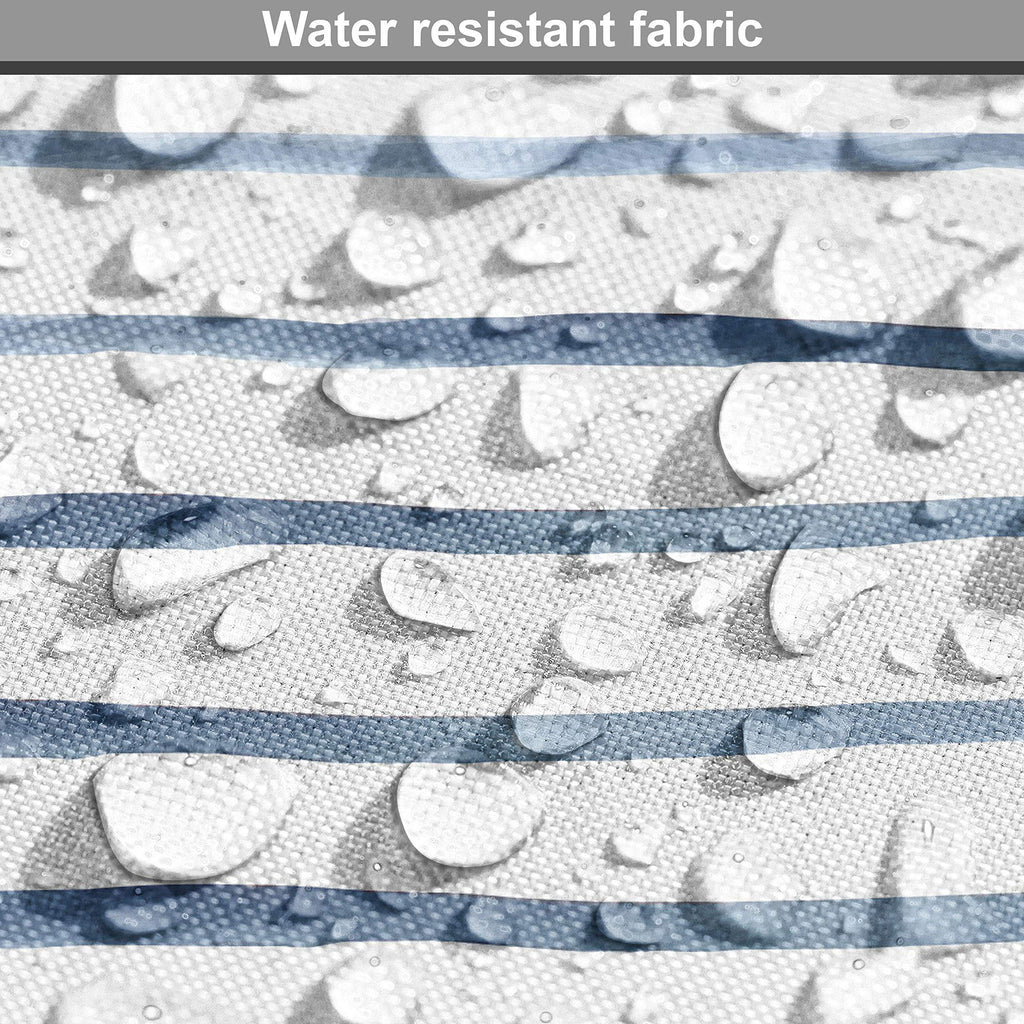 Harbour Stripe Fabric by The Yard, Abstract Brushstroke Nautical Horizontal Lines Soft Picture, Material Water