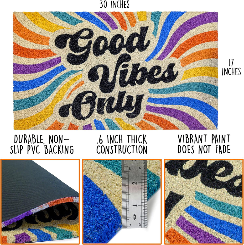 Good Vibes Only Door Mat 30x17 Inch, Good Vibes Welcome Mat, Good Vibes Mat, Good Vibes Doormat, Good Vibes Only Mat