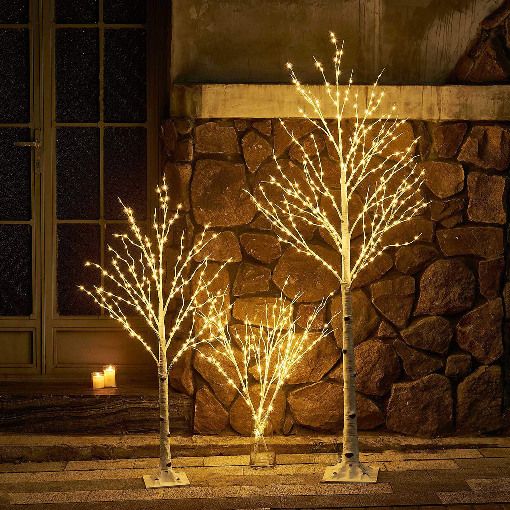 Lighted Twig Birch Tree with Fairy Lights 6FT 330 LED for Indoor Outdoor Home and Christmas Holiday Decoration