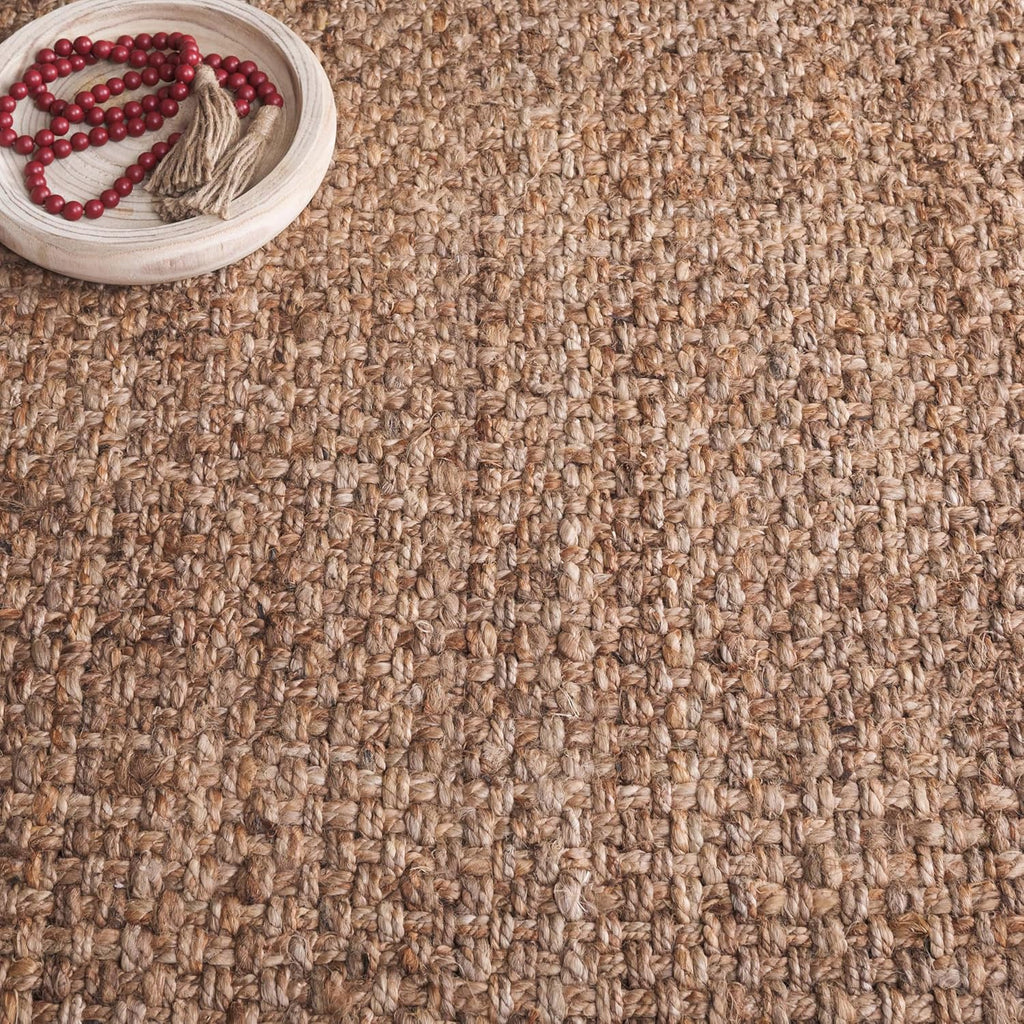 Natural Fiber Area Rug - 9' x 12', Natural, Handmade Tassel Jute