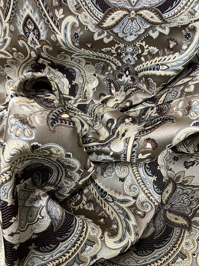 Luxurious Woven Jacquard Majestic Damask Fabric for Upholstery, Dining Chairs, Window Treatments, Crafts