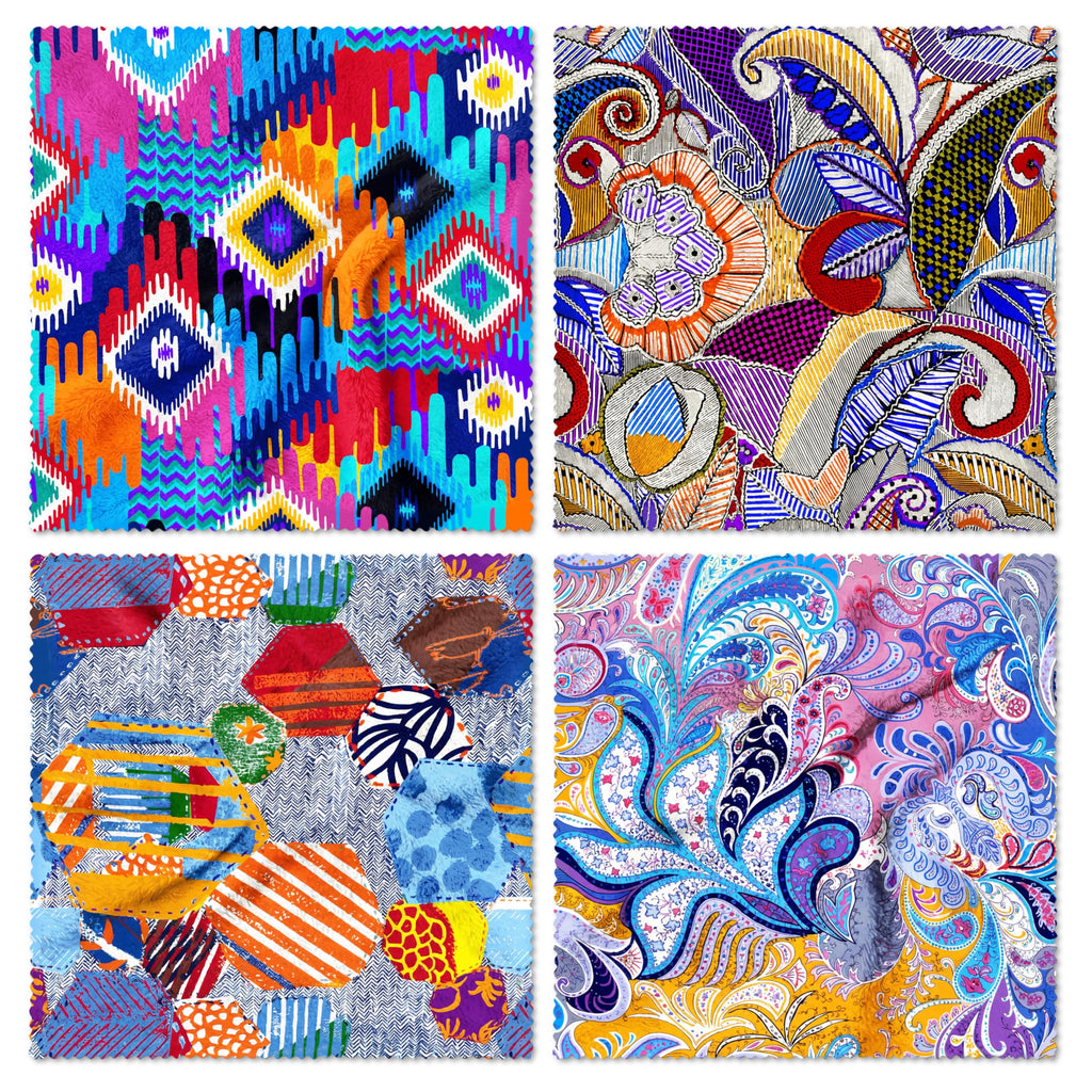 Printed Fleece Fabric Panel for Quilting, 55.5 x 74 Inches, 12 Blocks