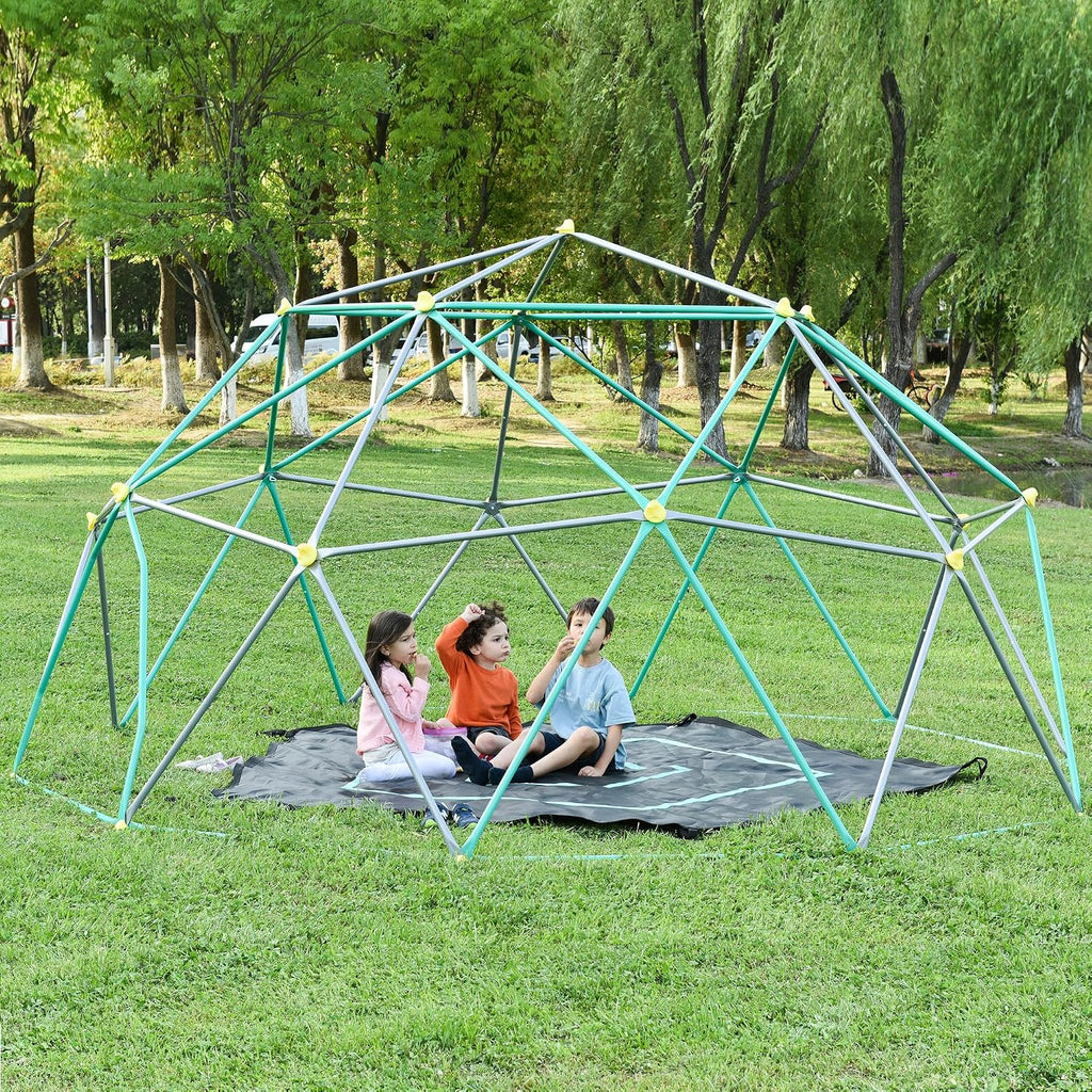 Kids Climbing Dome 13ft, Geometric Play Center with Rust & UV Resistant Steel Frame, Supports 1000 Lbs for Outdoor