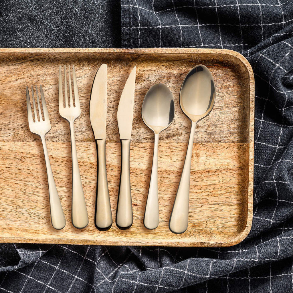 18/8 Stainless Steel Silverware Set for 4 - Complete 24 Piece Flatware Cutlery Set - Elegant and Ergonomic Design