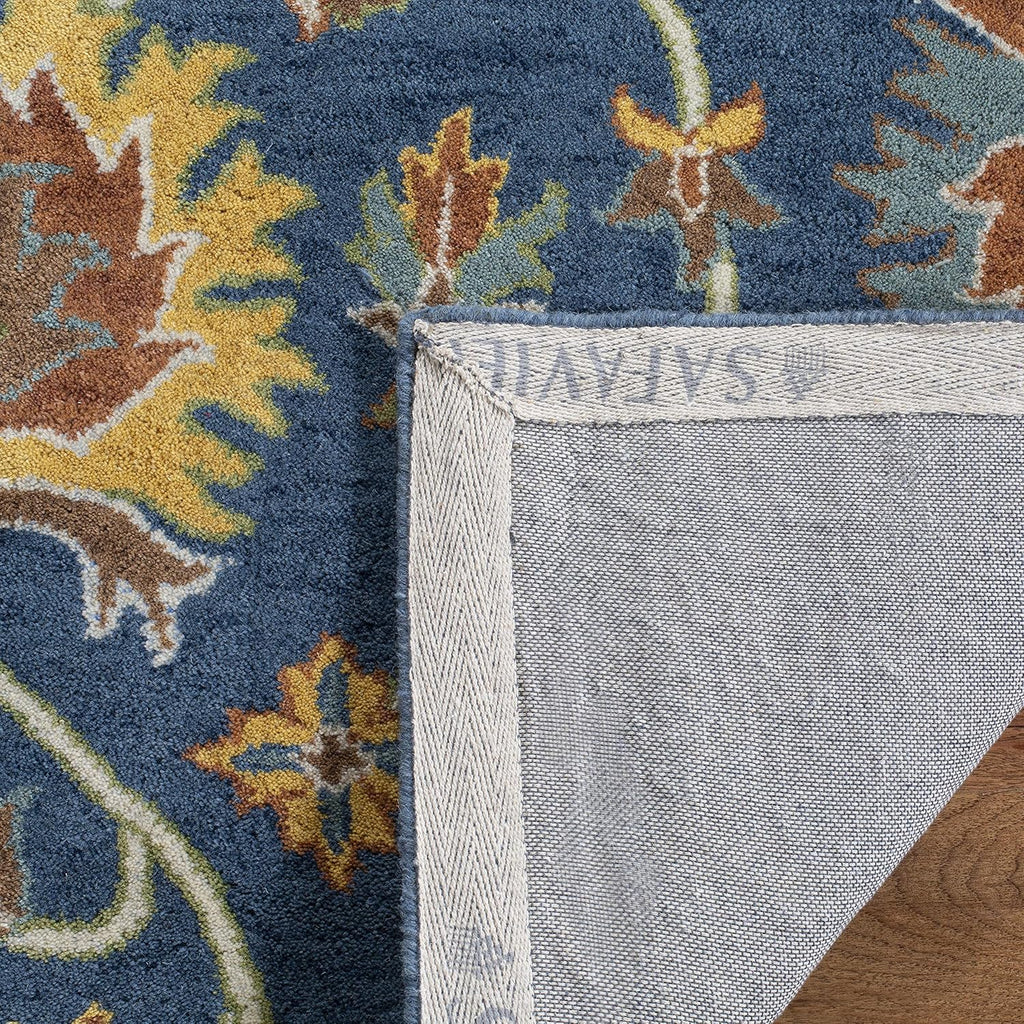 Heritage Area Rug - 9' x 12', Navy, Handmade Traditional Oriental Wool