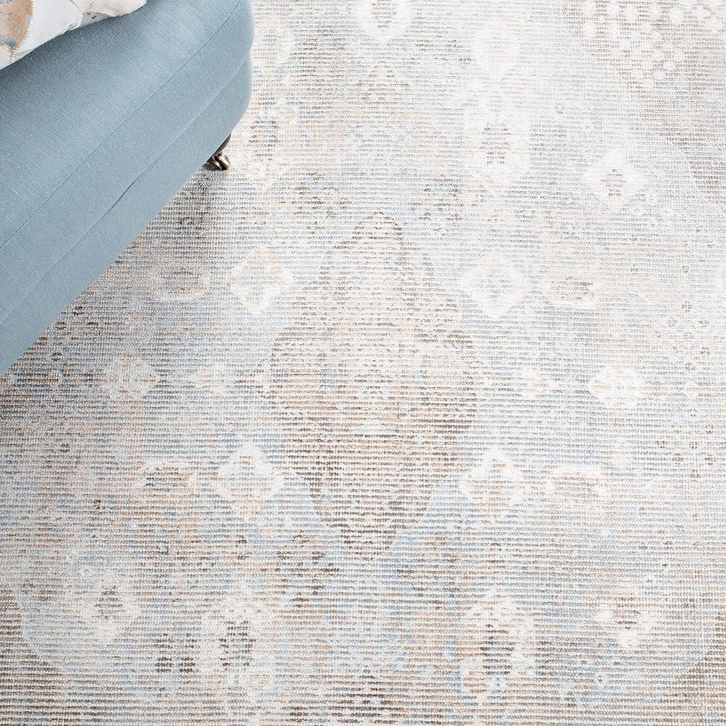 Restoration Vintage Area Rug - 9' x 12', Beige & Sand, Handmade Distressed Wool & Viscose