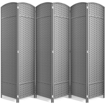 Foldable Room Divider, Mesh Privacy Screen (6 Panel)