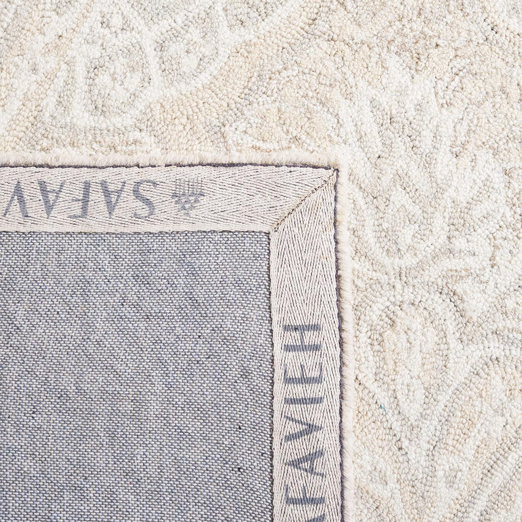 Micro-Loop Area Rug - 10' x 14', Beige, Handmade Wool