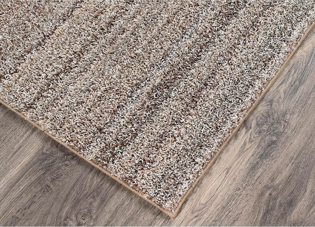 Striped Shag Non-Slip Recycled Multi-Color Area Rug - Modern, Stain-Resistant, Ideal s & High-Traffic Areas