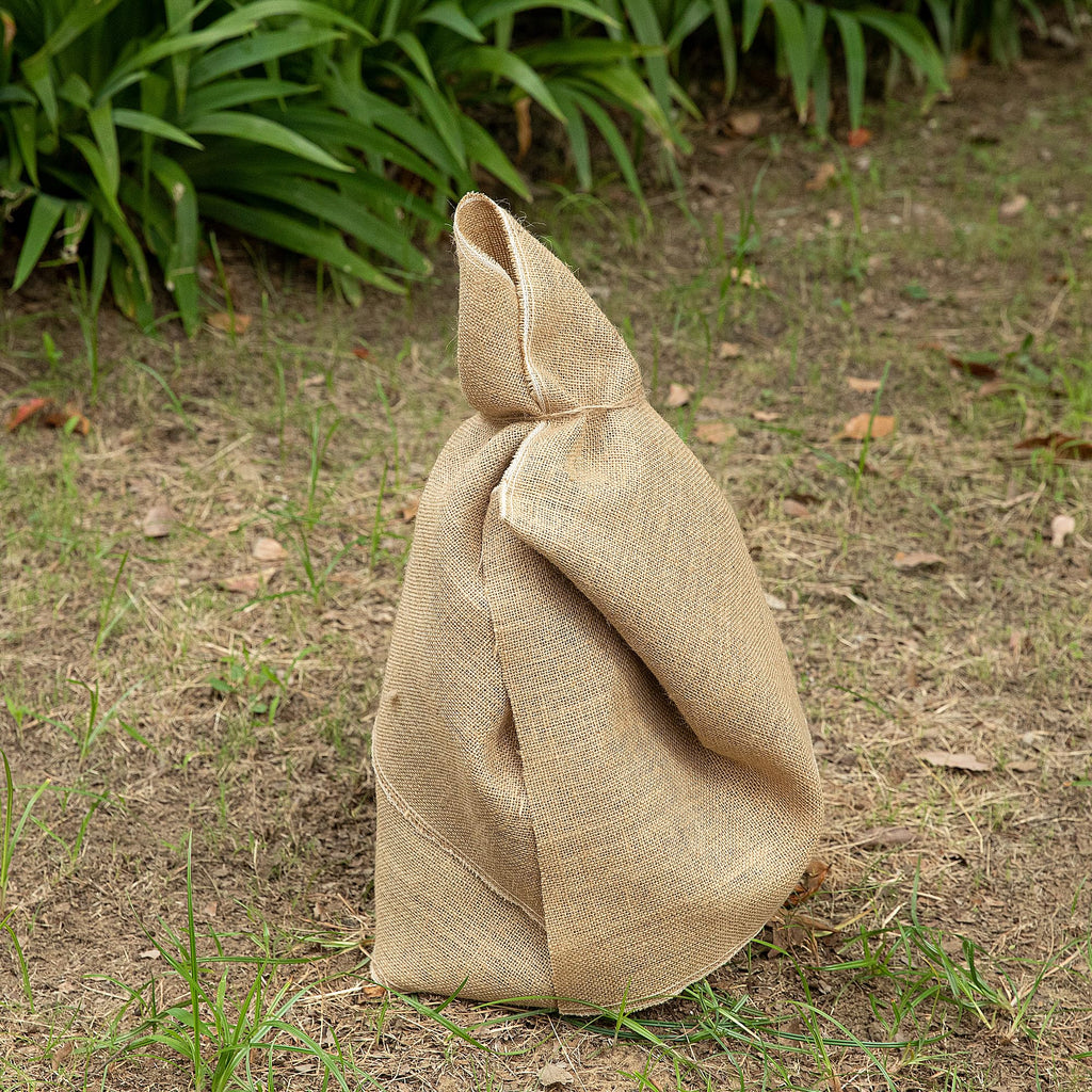 4 Roll 10''x10ft Natural Burlap Tree Wrap Rolls, Fabric Tree Trunk Protector
