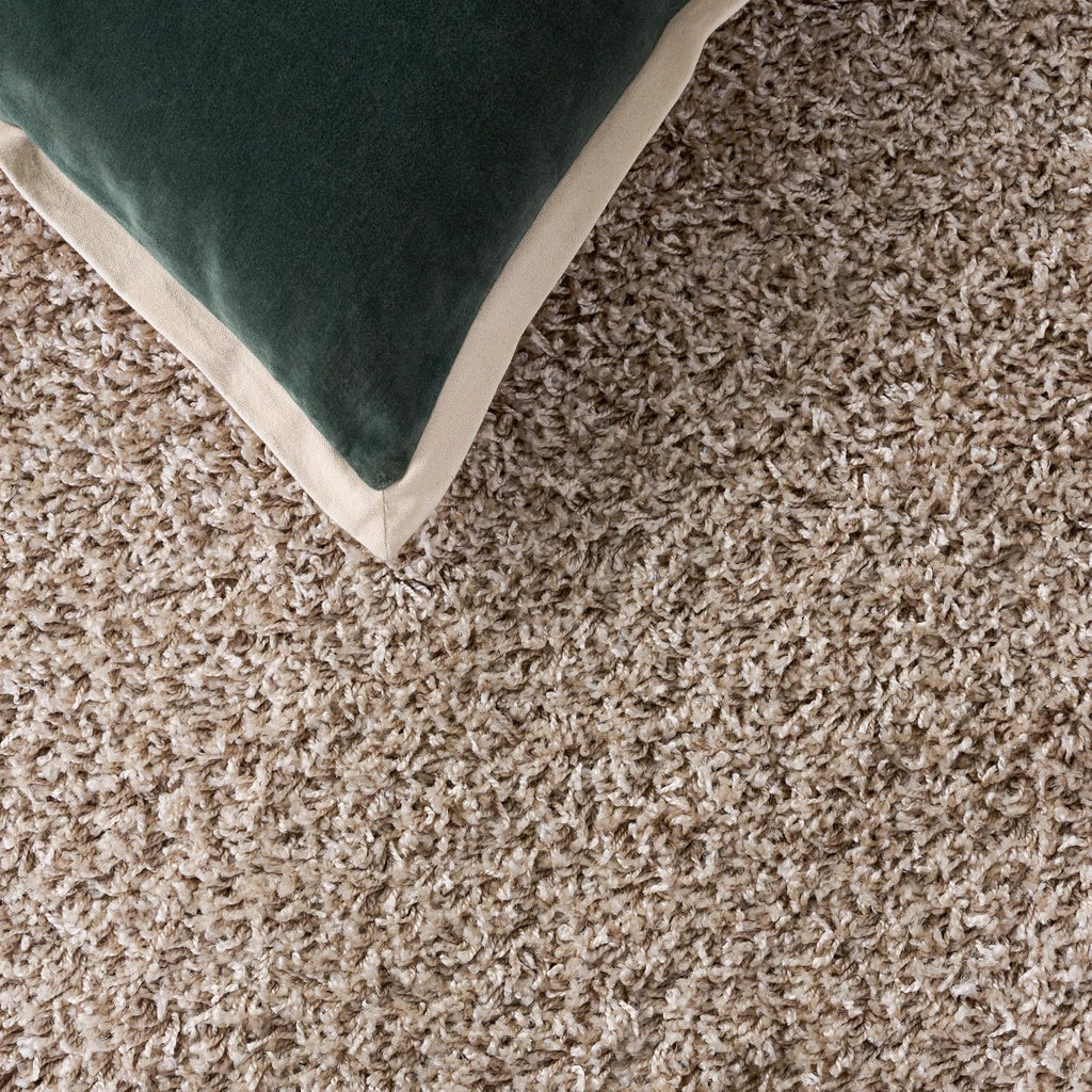 Area Rug 8x10 - Athens Shag Collection - Large - Beige, Non-Shedding & Easy to Clean, Ideal, Dining Space (SGA119G)