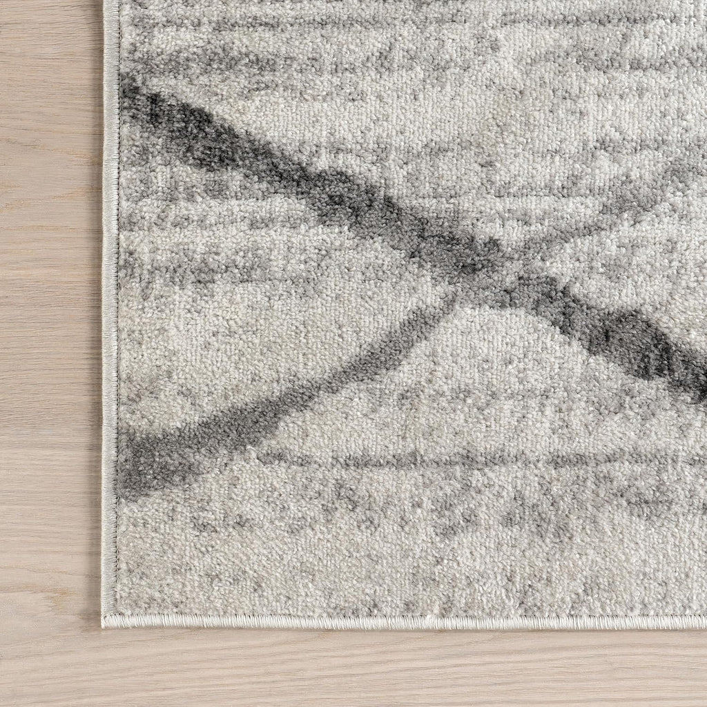 5x8 Thigpen Grey/Off-White, 5' x 8', Soft and Cozy, High Traffic, Stain Resistant, Easy Clean, Non-Shed, Durable Area Rug