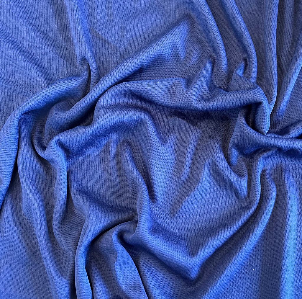 Interlock Jersey Lining Fabric Lightweight Polyester Kint Stretch 60'' Wide (Navy Blue)