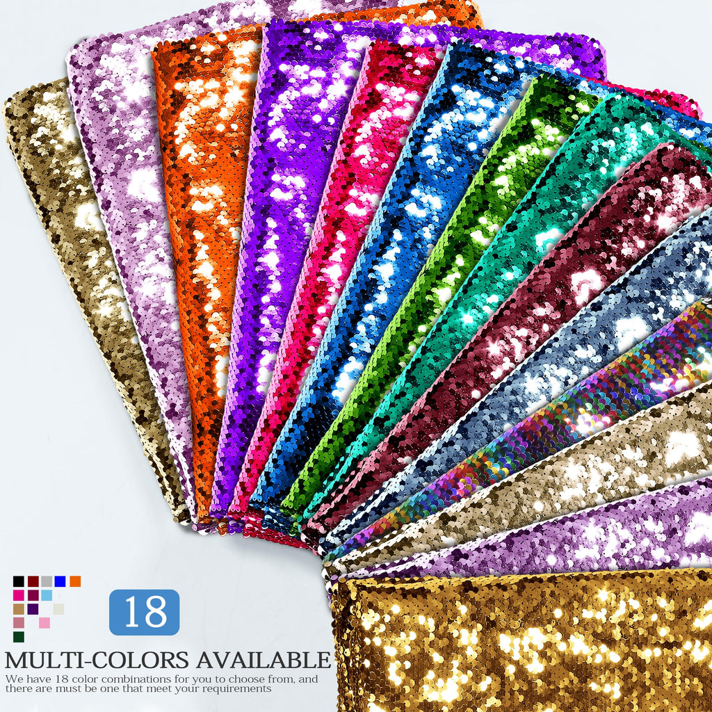 Flip Sequin Fabric by The Yard, Half Yard, Rainbow + Silver