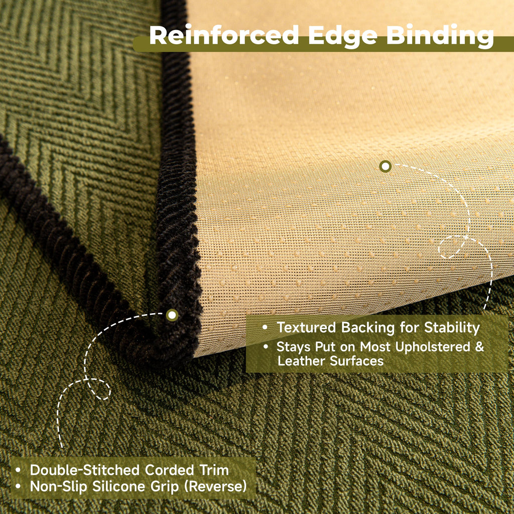 Waterproof Chenille Couch Backrest Cover, Non-Slip Sofa Protector