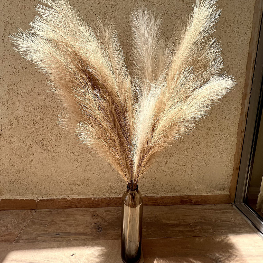 43" / 3.6 ft Pampas Grass Tall 4 Pcs - Artificial Large Pampas Grass Decor for Floor Vase, Room Decor, Home Decor