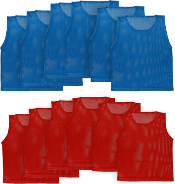 Pinnies (Set of 12/24 Practice Vests) Youth Pinnies, Pennies for Sports Youth, and Scrimmage Vests