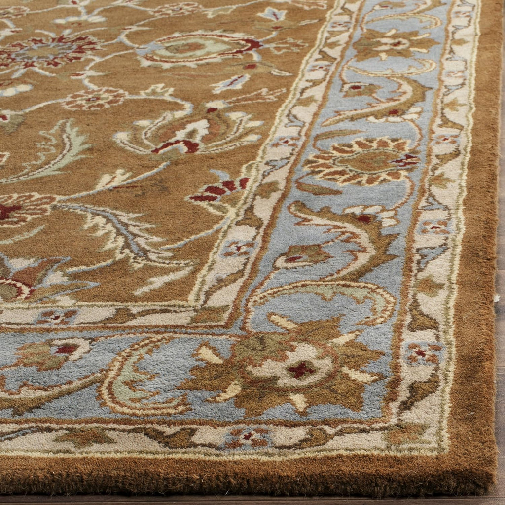 Heritage Area Rug - 9' x 12', Brown & Blue, Handmade Traditional Oriental Wool