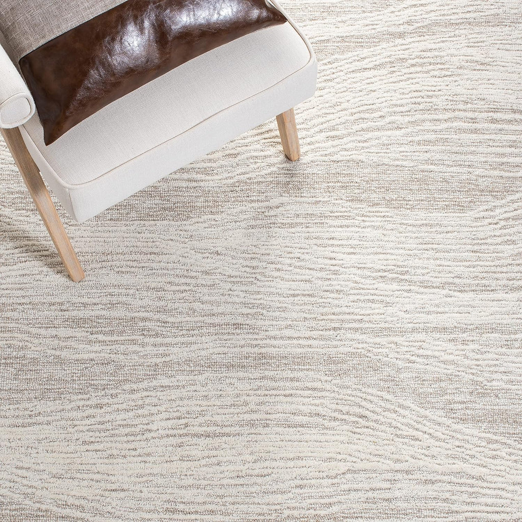 Metro Area Rug - 9' x 12', Natural & Ivory, Handmade Modern Wool