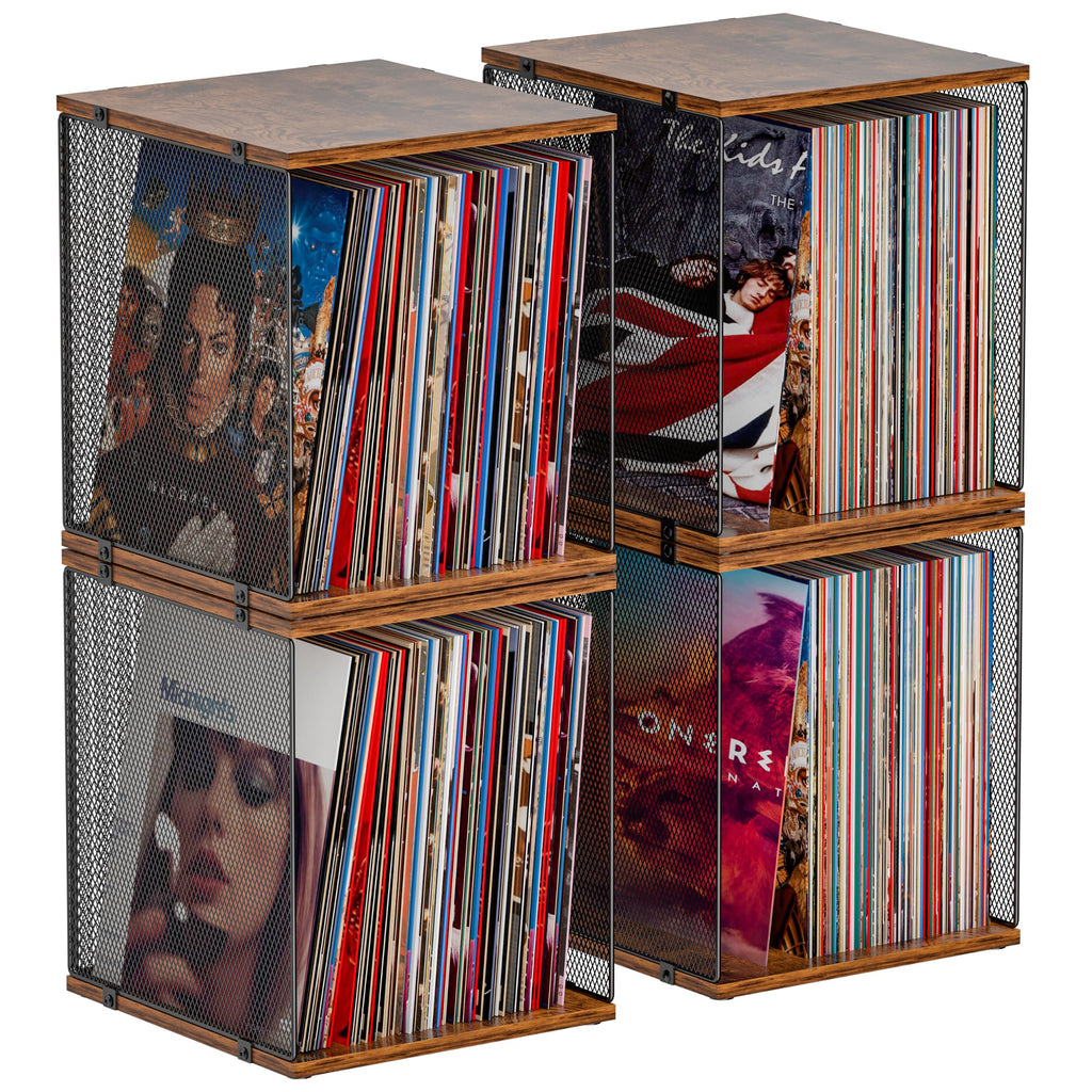 4 Cube Vinyl Record Storage