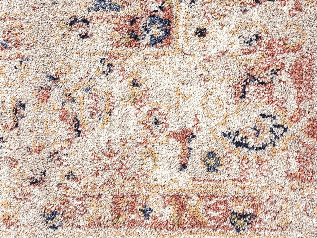 Traditional Cream & Beige Vintage 5'3" X 7'6" Area Rug, Babylon Collection - Oriental Medallion Distressed Rug, Rugs