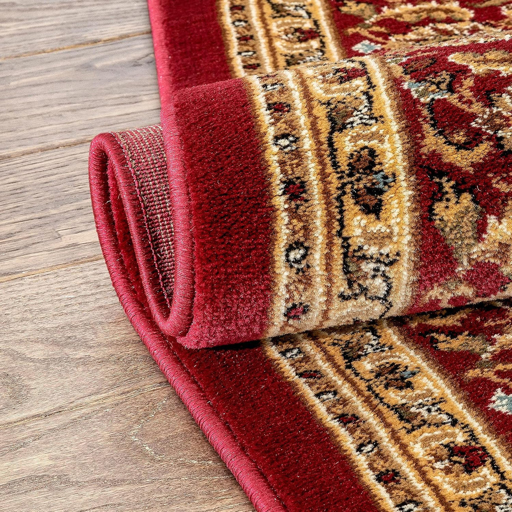 Sultan Medallion Red Oriental Area Rug 2 x 7 ( 2'3" x 7'3" Runner ) Floral Traditional Easy Clean Stain Fade