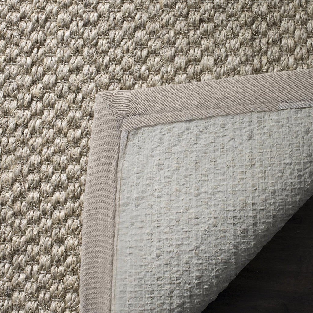 Area Rug 6' Square - Natural Fiber Collection - Marble, Sisal, Woven Design with Border (NF525C)