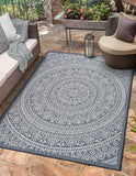 Outdoor Indoor Area Rug, Weather Resistant, Easy to Clean, Stain Resistant Floor Mat for Dining Room